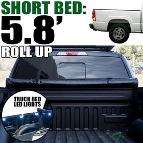 Tc-sil04-5.8-lru Topline Autopart 746756401974 For 2004-2007 Silverado/sierra 5.8 Ft Bed Lock And Roll Tonneau Cover Led