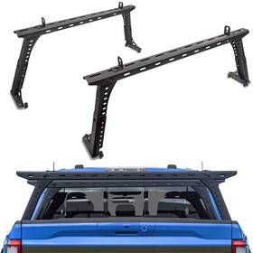 Topline Autopart 746756433937 Tlaps For Frontier Pickup Truck Bed Adjustable Steel Ladder Rack Textured Black