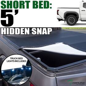 Tbl-16w8p-01-tl Topline Autopart 746756434415 Tlaps For 2024-2025 Tacoma 5ft/60 Inch Short Bed Hidden Snap Tonneau Cover Led Lights