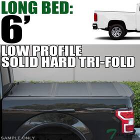 Tc-colo15-6-lth-tl Topline Autopart For 2015-2022 Colorado/canyon 6ft Low Profile Hard Tri Fold Tonneau Cover