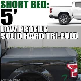 Tc-colo23-5-lth-tl Topline Autopart Tlaps For 2023-2024 Colorado/canyon 5 Ft Low Profile Hard Tri Fold Tonneau Cover