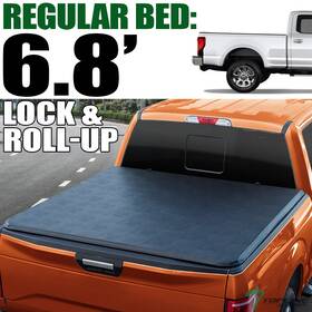 Tc-f25017-6.8-lru-tl Topline Autopart Tlaps For 2017-2022 Ford F250/f350 6.75 Ft Bed Lock Roll Up Vinyl Tonneau Cover