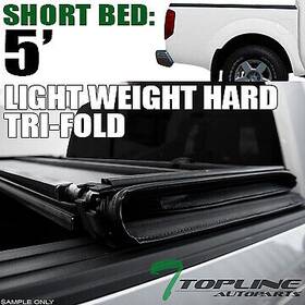 Tc-fron05-5-tfl-tl Topline Autopart For 2005-2021 Nissan Frontier 5 Ft Bed Lw Hard Tri Fold Tonneau Cover