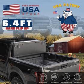 Tsfp083 Topsun Frp Low Profile Flip Up Tonneau Cover For 2019-2025 Ram 1500 Excl. Classic 6.4ft