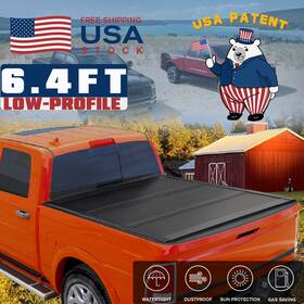 Tslt019 Topsun Frp Low Profile Tri-fold Tonneau Cover For 02-18 Ram 1500 19-24 Classic 6.4ft