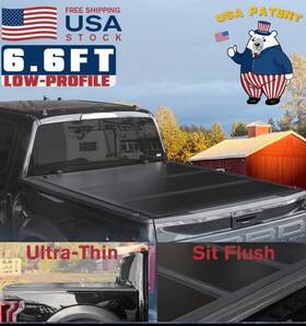 Tslt038 Topsun Frp Low Profile Tonneau Cover For 14-18 Silverado/sierra 1500 6.6ft Bed Tri-fold