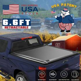 Tsrt094 Topsun Retractable Hard Tonneau Cover For 14-25 Silverado 1500 And 14-19 2500 Hd 6.6ft