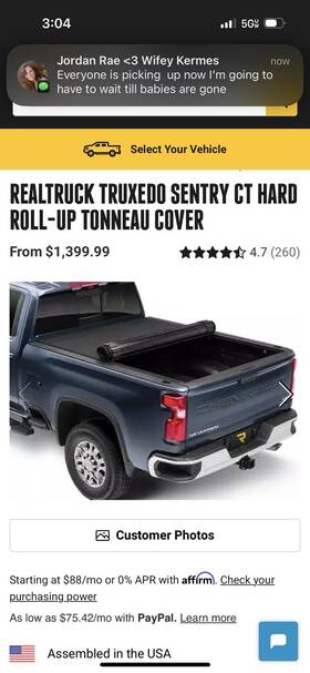 1585916 Truxedo Tonneau Cover Bed Truck Sentry Ct Hard Roll-up