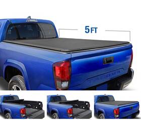 Tg-bc1t9036 Tyger Auto T1 Soft Roll Up Tonneau For 05-15 Toyota Tacoma 5ft Fleet