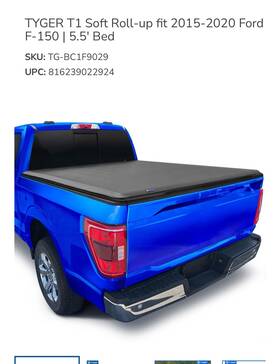 Tg-bc1f9029 Tyger T1 Roll-up Tonneau Cover 2015-2020 Ford F-150 5.5ft Bed Only Parts