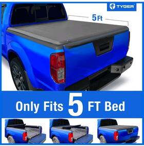Tg-bc1n9057 Tyger T1 Soft Roll-up Tonneau Cover For 2022-2026 Nissan Frontier 5ft Bed