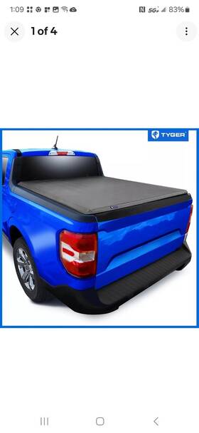 Tg-bc3f1061 Tyger T3 Soft Tri-fold Tonneau Cover For 2022-2025 Ford Maverick 4.5ft Bed