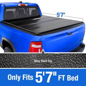 Tg-bc5d3044 Tyger T5 Quad-fold Alloy Hardtop Tonneau Cover For 09-25 Ram 150 5ft7 Inch Bed