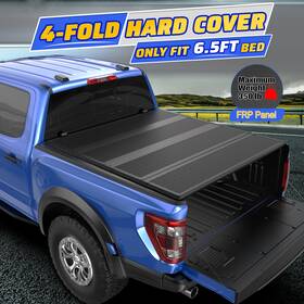 12m04244502m0506 Ubmotor 6.5/6.6ft Frp Hard 4-fold Tonneau Cover For 2007-2026 Toyota Tundra Bed Truck
