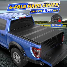12m042463m0506 Ubmotor 5.5ft Flip-4-fold Flush-mount Hard Tonneau Cover For 2022-2025 Toyota Tundra Frp