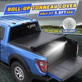 12m44202m0506 Ubmotor 5.8ft Soft Roll Up Truck Tonneau Cover For 2007-2025 Chevy Silverado/gmc Sierra
