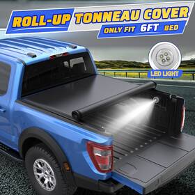12m44220m0506 Ubmotor 6ft Roll-up Truck Tonneau Cover For 1994-03 Chevrolet S10 Gmc Sonoma S15 With Lamp