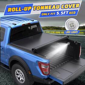 12m44411wm0506 Ubmotor Tonneau Cover For 2022-2023 Toyota Tundra 5.5ft Truck Bed - Soft Roll Up With Led