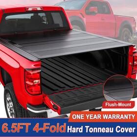 18m042364l0826 Ultimatecar 6.5ft Frp Low Pro Hard Bed Tonneau Cover For 2019-2024 Dodge Ram 1500 4-fold