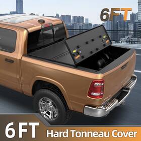 201m042405h Ultimateparts 3-fold 6ft Hard Truck Bed Tonneau Cover For 2016-2023 Toyota Tacoma Waterproof