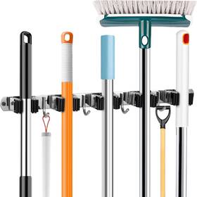 Bh-01 Unifun Broom Holder Wall Mount Organizer Stainless Black Racks