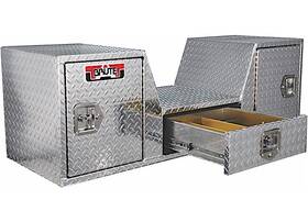 Rb257d Unique Truck Accessories Brute 57 Inch Gooseneck V-shape Tailgate Box With Draw