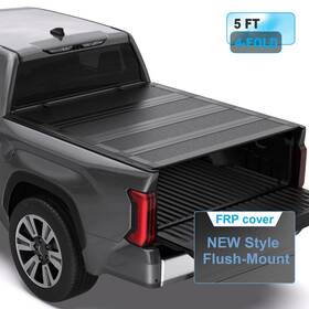 97gt042163 Universeparts 5ft 4fold Frp Pro Lowfile Hard Truck Tonneau Cover For 2019-2026 Ford Ranger