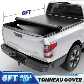97gt44410 Universeparts 6ft Vinyl Roll Up Tonneau Cover Bed For 2016-2023 Toyota Tacoma Short