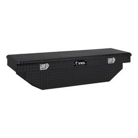 Ec10182 Uws 60in Angled Crossover Truck Tool Box Heavy Packaging Gloss Black Aluminum