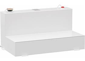 St-75-l-w Uws Steel L-shape Transfer Tank 75-gallon White