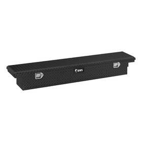 Tbs-69-sl-lp-b Uws 69in Toolbox Cargo Storage Slim-line Tool Box With Low-profile Black Aluminum