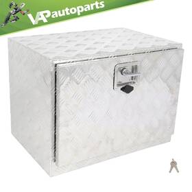 Vap18317101us Vap-autoparts 24 Inch X 17 X18 Aluminum Storage Tool Box 2x Chain For Truck / Garage Rv