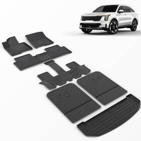 Voukiy 759135328007 Floor Mats And For 2021-2026 Sorento Hybrid Floor&backrest&cargo Black