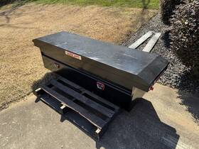 120-5-04 Weather Guard Truck Bed Saddle Tool Box - Black Steel