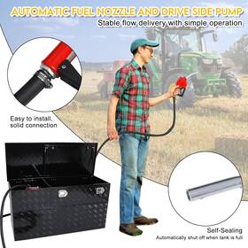 Sf5475 Werlucky 60gal Toolbox Combo/auxiliary Gasoline Diesel Fuel Transfer Tank With Pump
