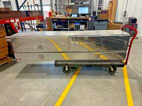 Wes80-tb400-96d Westin Westin/brute High Cap 96in Stake Bed Contractor Topsider With Doors - Aluminum