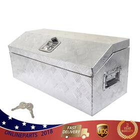On450738l Wflnhb 30 Inch X13 Silver Aluminum Pickup Truck Trunk Bed Tool Box Trailer Storage Lock