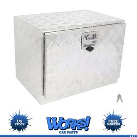 Lv183sy171r Workscarparts 24 Inch X 17 X18 Aluminum Storage Tool Box With 2x Chain Silver
