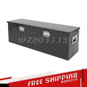 Tl67556 Wzho3115 48 Inch X14 X16 Black Aluminum Pickup Truck Bed Tool Box Trailer Storage With Lock Key