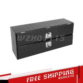 Tl67576 Wzho3115 48 Inch X13.5 X21 Heavy Duty Truck Pickup Storage Tool Box Lock Trailer Tongue Black