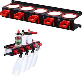 E05edq4x52y15bqdoq7 Ycwf Spray Bottle Storage Rack Wall-mounted Garage Organizer 1 Pcs Black
