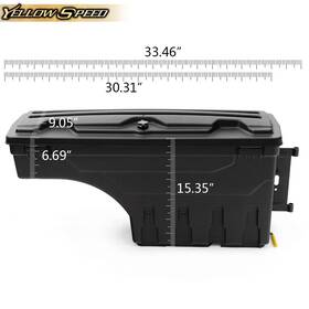 Yew36757 Yellowspeed Right Side Truck Bed Storage Box Fit For 2005-2020 Toyota Tacoma New Rh