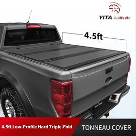 Yitamotor 197839524088 4.5ft Low Pro Hard Tri-fold Tonneau Cover For 2022-2026 Ford Maverick Truck Bed