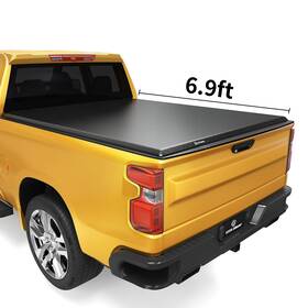 4-fold Yitamotor 199449812999 6.9ft Soft Tonneau Cover For 20-25 Chevy Silverado/gmc Sierra 2500 3500hd