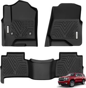 Yitamotor 850017930742 Floor Mats Compatible With Tahoe/yukon Custom Fit Black