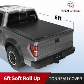 Yitamotor Beysh0007301be 6ft Soft Roll Up Tonneau Cover Truck Bed For 2016-2023 Toyota Tacoma Waterproof