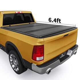 Beyshfgc3p Yitamotor 6.4 Ft Low Profile Hard 3-fold Tonneau Cover For 19-26 Ram 1500 New Body On Top