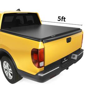 Beyshh5iax Yitamotor 5ft Soft 3-fold Tonneau Cover For 2017-2025 Honda Ridgeline Truck Bed On Top