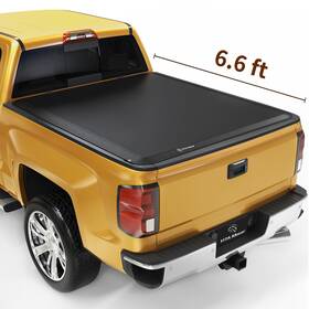 Beyshk3jm1 Yitamotor 6.6 Ft Soft Roll Up Tonneau Cover For 2014-19 Chevy Silverado / Gmc Sierra 1500