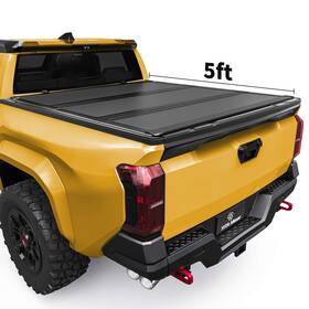 Beyshrdiu7 Yitamotor 5 Ft Low Profile Hard 3-fold Tonneau Cover For 2024-2026 Toyota Tacoma With Lamp
